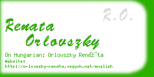 renata orlovszky business card